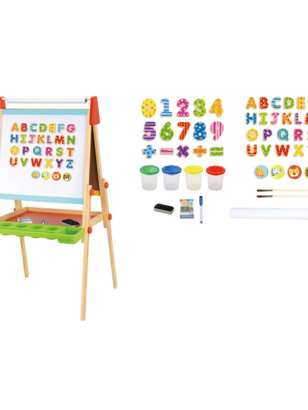 Large Magnetic Drawing Board, Montessori Double-Sided Easel Toy - Picture 5 of 14